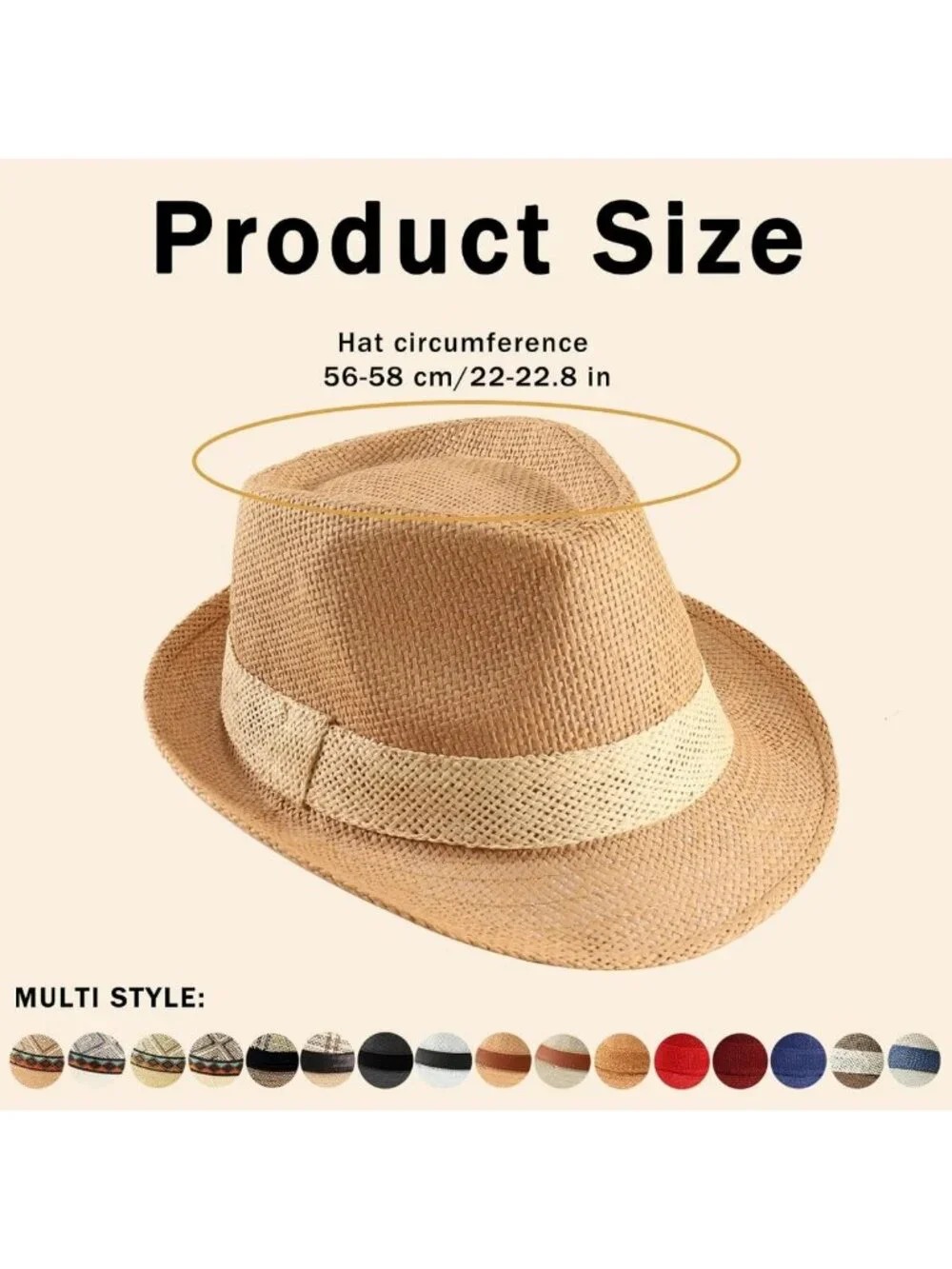 4 Pack Straw Fedora Hats for Men & Women - Classic Short Brim Panama Beach Hats